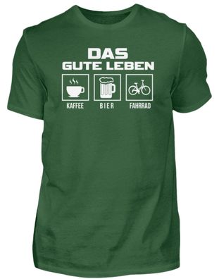 DAS GUTE LEBEN KAFFEE BIER Fahrrad - Herren Basic T-Shirt-CFBHBOA9
