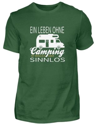 Ein Leben ohne Camping ist möglich aber - Herren Basic T-Shirt-48IHJHX5