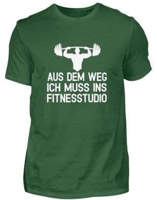 Aus dem Weg ich muss ins Fitnesstudio - Herren Basic T-Shirt-8O30M59X