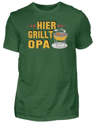 HIER GRILLT OPA - Herren Basic T-Shirt-7QZD7WO7