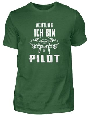 Achtung ich bin Pilot - Herren Basic T-Shirt-GW85M7GG