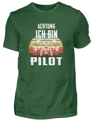Achtung ich bin Pilot - Herren Basic T-Shirt-SMOI1MH3