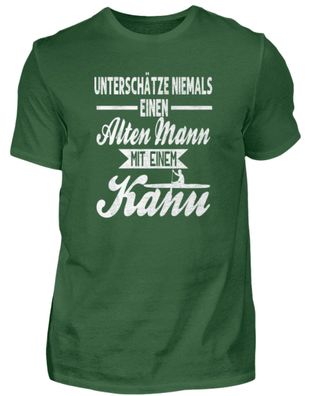 Alter Mann Mit Kanu - Herren Basic T-Shirt-ADWG121V