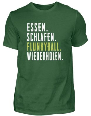 Essen Schlafen Funkyball Wiederholen - Herren Basic T-Shirt-5DUDDWEA