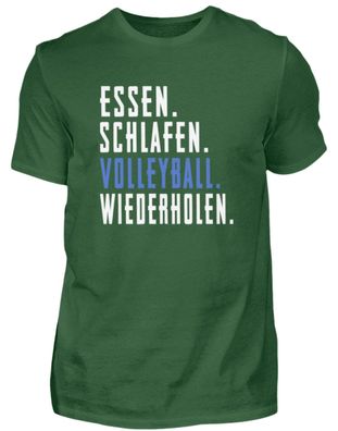 Essen Schlafen Volleyball Wiederholen - Herren Basic T-Shirt-OTZHXKE0