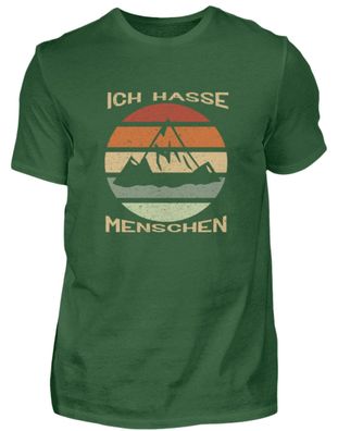 Ich hasse Menschen (Camping , Wandern ) - Herren Basic T-Shirt-0E974ECA