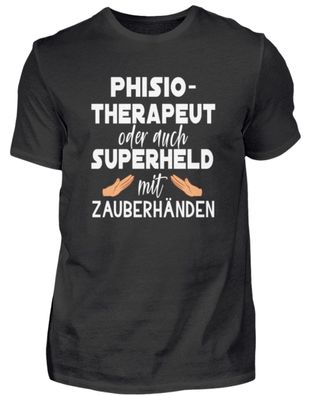 Physiotherapeut oder auch Superheld mit - Herren Basic T-Shirt-0MIASGKO