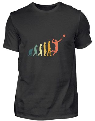 Retro Evolution Volleyball Geschenk - Herren Basic T-Shirt-TJ42JL42