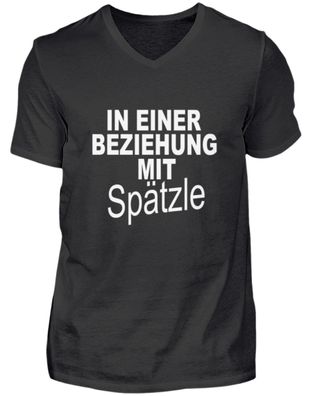 In einer Beziehung mit Spätzle - V-Neck Herrenshirt-S2UETXZA