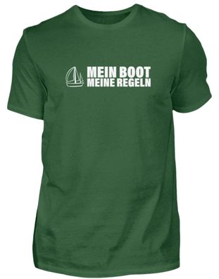 MEIN BOOT MEINE REGRLN - Herren Basic T-Shirt-34HATWBS