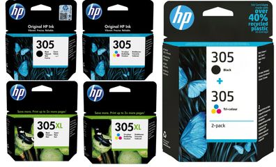 Original Tinte Patronen HP OfficeJet Deskjet Envy 305 HP 305XL schwarz Color