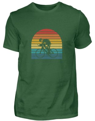 Biker Fahrrad Mountainbike MTB Retro Vin - Herren Shirt