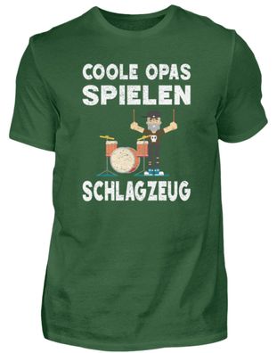 Coole Opas spielen Schlagzeug - Herren Basic T-Shirt-HEA83A0Q