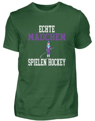 Echte Mädche spielen Hockey - Herren Basic T-Shirt-1ZUBVYJH