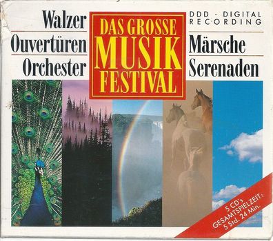 5 CD-Box: Das Grosse Musik Festival - Walzer, Märsche, Ouvertüren, Serenaden, Orch..