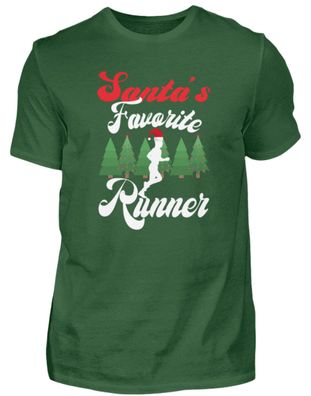 Santa's Foavorite Runner - Herren Basic T-Shirt-3OA8IVWY