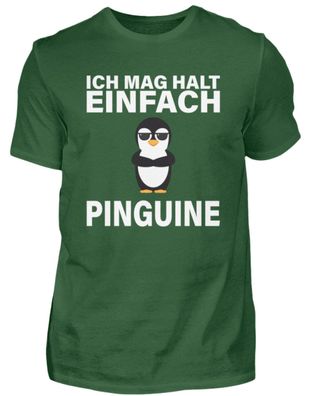 ICH MAG HALT Einfach Pinguine - Herren Basic T-Shirt-C6SVTRCD