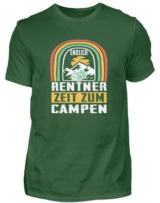 Endlich Rentner ZEIT ZUM CAMPEN - Herren Basic T-Shirt-WKSXVZFL