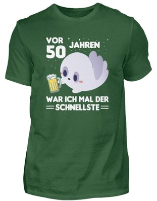 VOR 50 JAHREN WAR ICH MAL DER Schellste - Herren Basic T-Shirt-DRBS0AOP