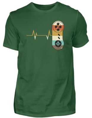 Gamer Herzschlag Heartbeat - Herren Basic T-Shirt-79V3CFTC