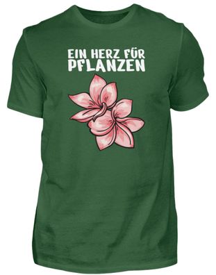 EIN HERZ FÜR Pflanzen - Herren Basic T-Shirt-RY8AXLK7