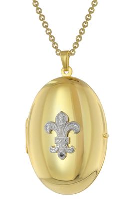 trendor Schmuck Medaillon mit Damen-Halskette Gold auf Silber 925 39338