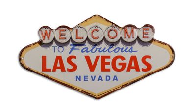 Blechschild "Las Vegas " Strip Casino Welcome Fabulous Ortseingang 26x48 NEU