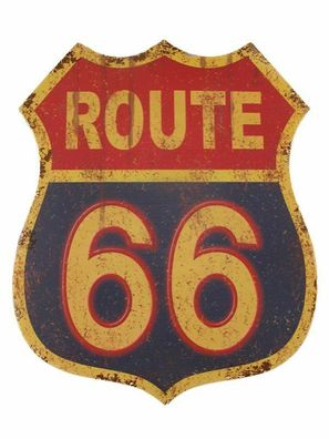 Blechschild "Route 66" Straßenschild USA Highway Motherroad Garage 55x45cm NEU