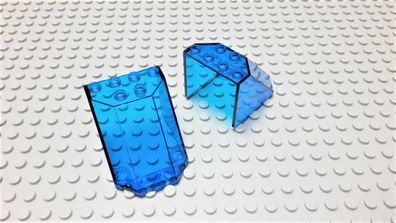 Lego 2 Windschutzscheiben Cockpit 5x4x3 transparent Dunkelblau Nummer 30251