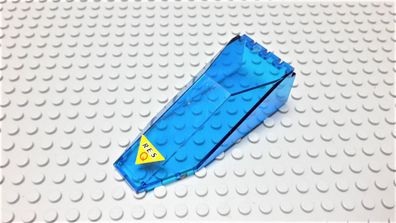 Lego 1 Windschutscheibe Cockpit 10x4x2 beklebt R.E.S transparent Dunkelblau 2507pb09