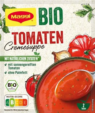 Maggi Bio Tomatencremesuppe, 2 Teller