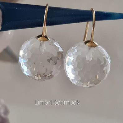 Limari Schmuck Bergkristall Ohrringe 14 kt Gold 585