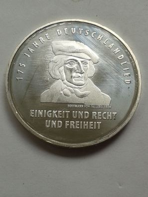 20 euro 2019 Deutschland Deutschlandlied Hofmann von Fallersleben Sterlingsilber925er