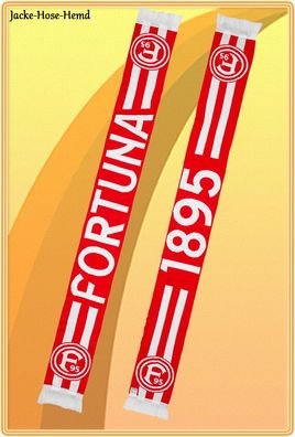 Fortuna Düsseldorf Fanartikel Schal Fanschal Logo Fortuna 1895 Gr. 17x150cm Neu