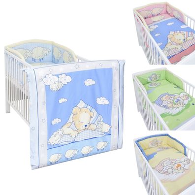 Baby Bettwäsche Set Bettset 3-tlg in vielen Designs