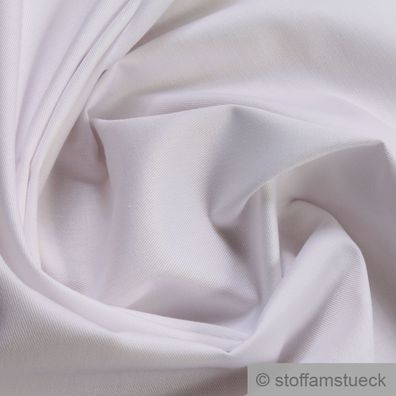 Stoff Polyester Baumwolle Feinköper weiß pflegeleicht 95° C waschbar kochfest