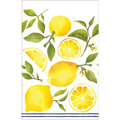 Tischdecke Zitronen Maße 137 x 259 cm Material Kunststoff