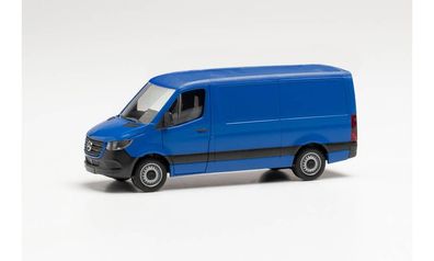Herpa 096485 - Mercedes-Benz Sprinter ‘18 Kasten Flachdach, ultramarinblau. 1:87