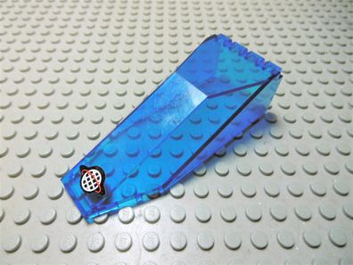 Lego 1 Windschutzscheibe 10x4x2 beklebt transparent dunkelblau 2507pb08 Set 6773