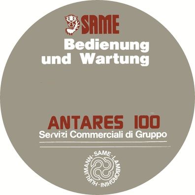 Bedienung und Wartung Same Antares 100 in Deutsch
