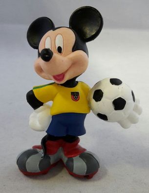 Disney Mickey Mouse mit brasilianischem Trikot Spielfigur 6cm Bullyland Figur