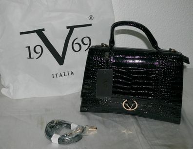 Versace VI20AI0020 RIGIDA A MANO 19V69 Italia Leder Damen Schulter Tasche Black
