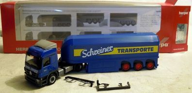 Herpa 157179: MB Actros LH08 Sattelzug "Schreiner Transporte", Modell in H0, NEU