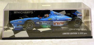 Minichamps 430990080: Benetton F1 Showcar 1999, #10 A. Wurz in 1/43, NEU & OVP