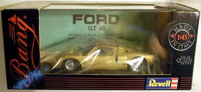 Revell / Bang 7071: Ford GT 40 in Gold, Fertigmodell in 1/43, NEU & OVP