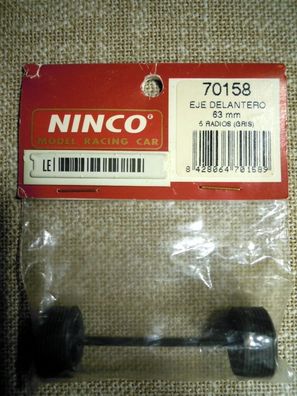 Ninco 70158: Vorderachse für F1 McLaren mit 5 Speichenräder, NEU - ungeöffnet