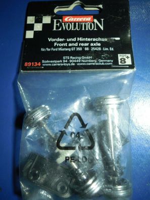 Carrera Evolution 89134: Vorder- und Hinterschse für Ford Mustang GT350, NEU