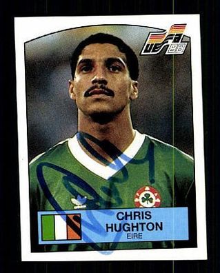 Chris Hughton Irland Panini SB Euro 1988 Original Signiert+ A 91189