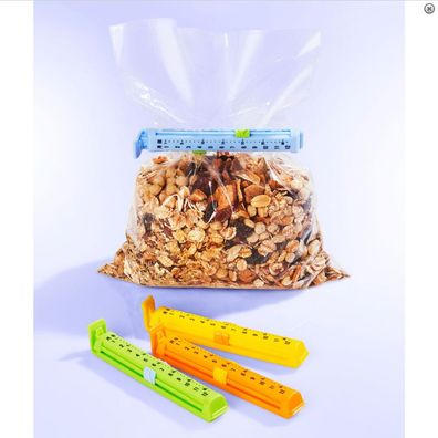 Tütenclips 4er Set mit Datumeinstellung Maße: je 11 x 1,5 cm