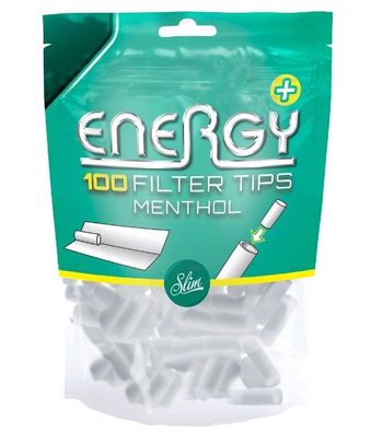 Energy+ 100 Filter Tips Menthol Elixyr+ Tips Slim